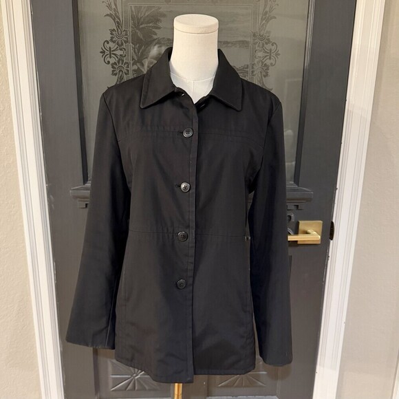 Gap Jackets & Blazers - Women’s GAP Black Coat Jacket Medium Button Front Lightweight Classic Fit